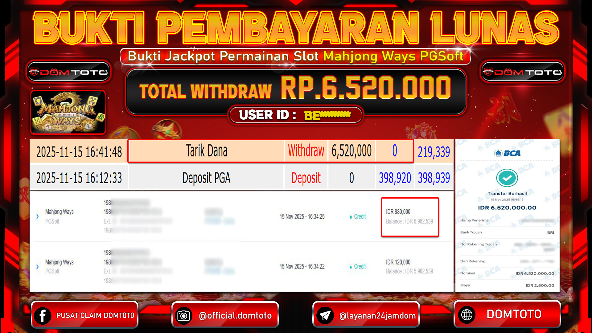 JACKPOT SLOT Mahjong Ways PGSoft Play 15 NOVEMBER 2025